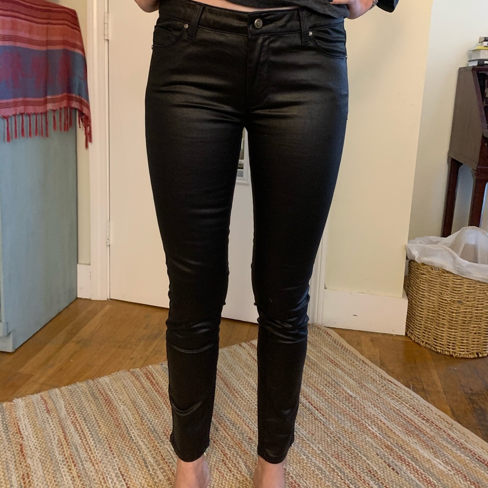 Textured black pants